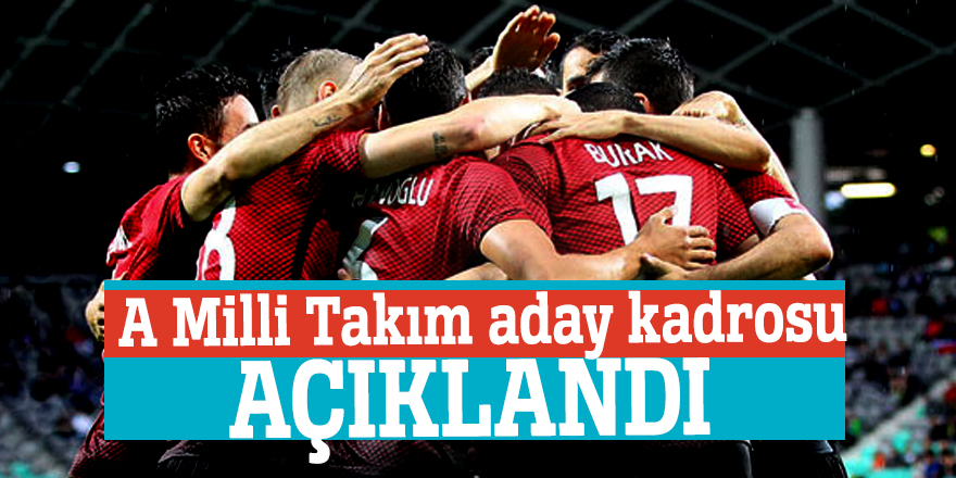 A Milli Takım aday kadrosu açıklandı