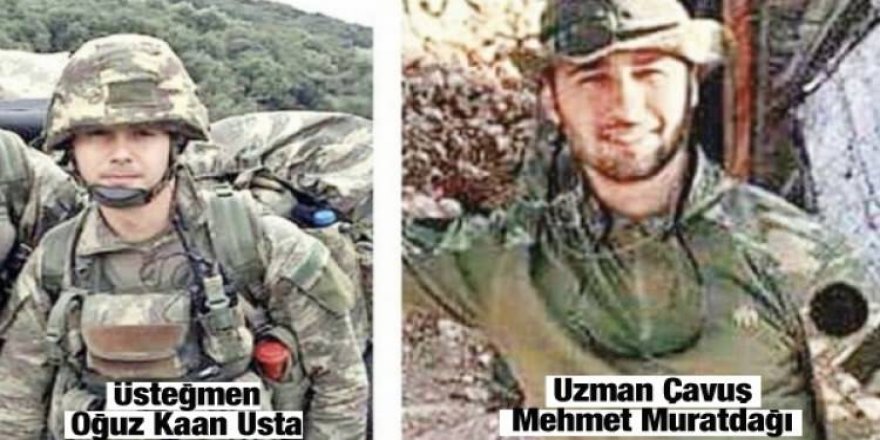 Afrin'de şehit olan askerlerin naaşına ulaşıldı
