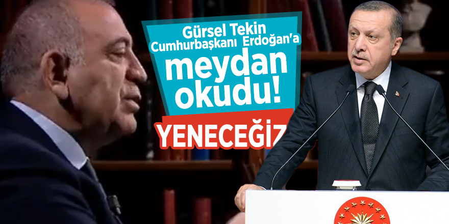 Gürsel Tekin Cumhurbaşkanı Erdoğan'a meydan okudu! YENECEĞİZ