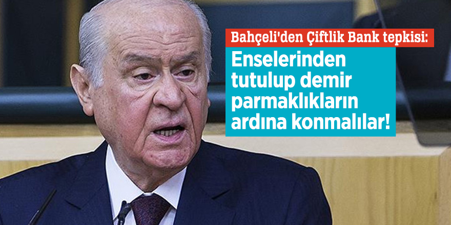 Bahçeli'den Çiftlik Bank tepkisi: Enselerinden tutulup demir parmaklıkların ardına konmalılar!