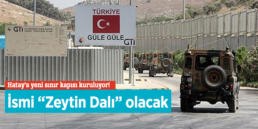 Hatay'a yeni sınır kapısı kuruluyor! İsmi “Zeytin Dalı” olacak