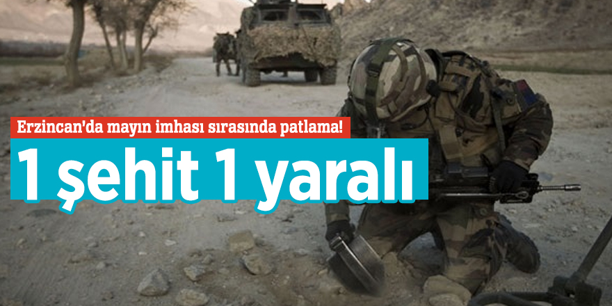 Erzincan’da mayın imhası sırasında patlama! 1 şehit 1 yaralı