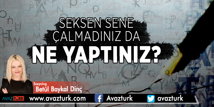 Seksen sene çalmadınız da ne yaptınız?