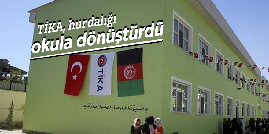 TİKA, hurdalığı okula dönüştürdü