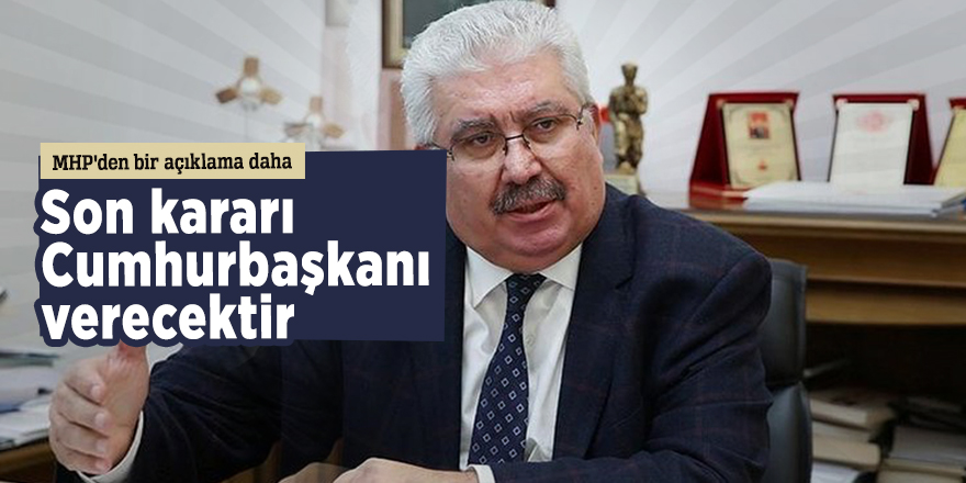 MHP'den bir açıklama daha!