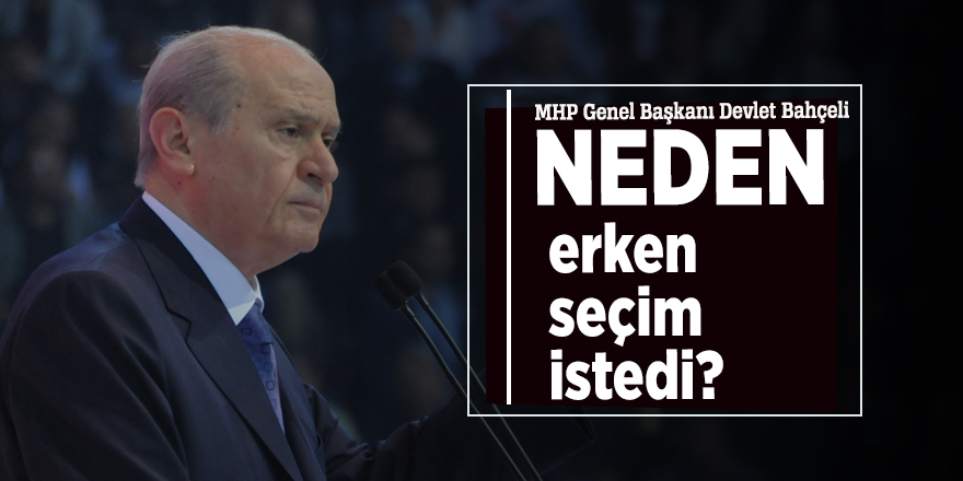 Devlet Bahçeli neden erken seçim istedi?