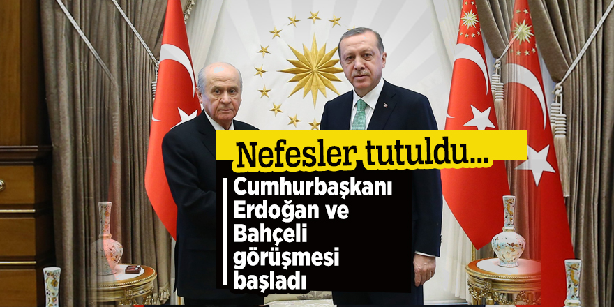 Cumhurbaşkanı Erdoğan ve Bahçeli görüşmesi başladı