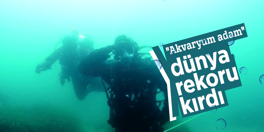 "Akvaryum adam" dünya rekoru kırdı