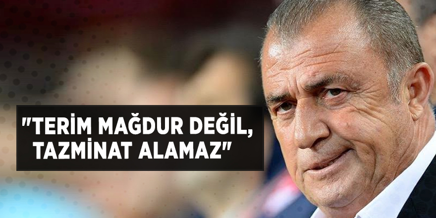 "Terim mağdur değil, tazminat alamaz"