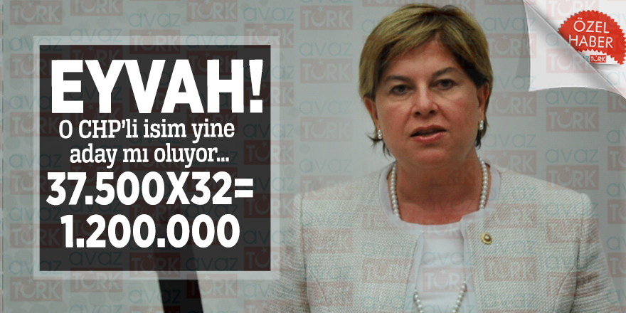 Eyvah! O CHP’li isim yine aday mı oluyor… 37.500x32= 1.200.000