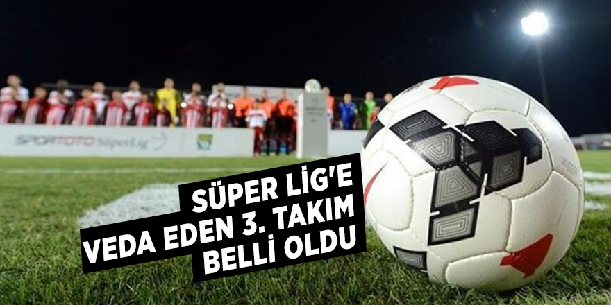 Süper Lig'e veda eden 3. takım belli oldu