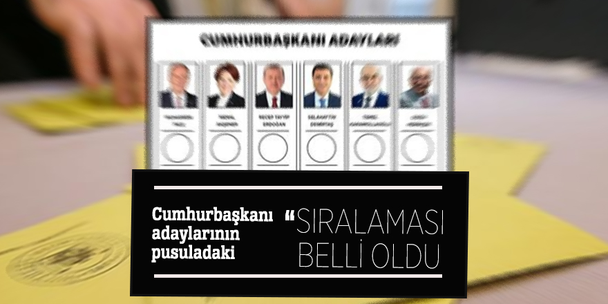 Cumhurbaşkanı adaylarının pusuladaki sıralaması belli oldu