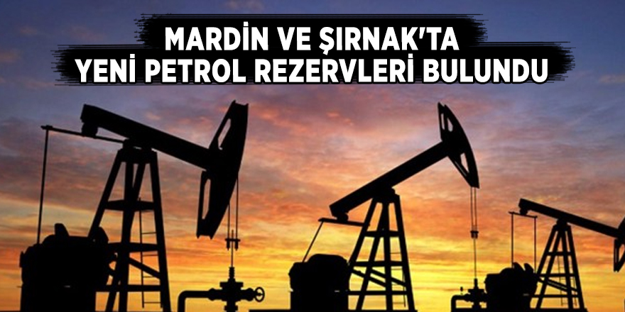 Mardin ve Şırnak'ta yeni petrol rezervleri bulundu