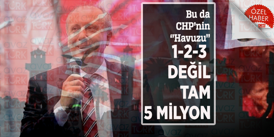 Bu da CHP’nin ‘’Havuzu’’ 1-2-3 değil tam 5 milyon