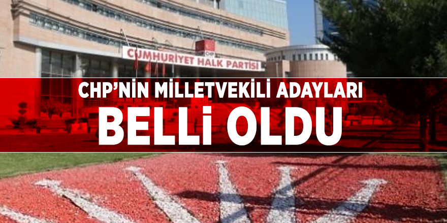 CHP’nin milletvekili adayları belli oldu