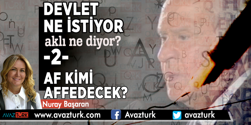 Devlet ne istiyor, aklı ne diyor? -2- Af kimi affedecek?