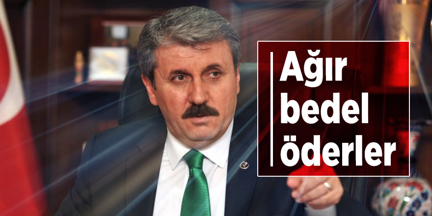 Destici: Ağır bedel öderler
