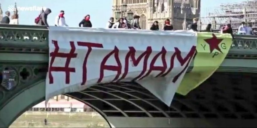 PKK'lı teröristlerden İngiltere'de skandal eylem!