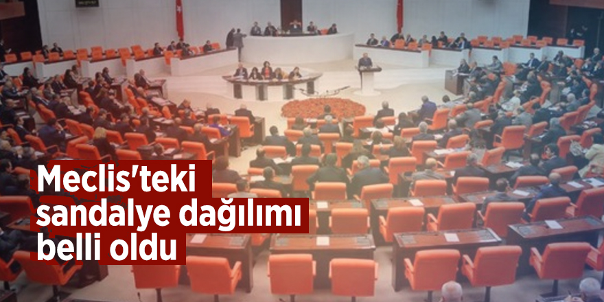 Meclis'teki sandalye dağılımı belli oldu