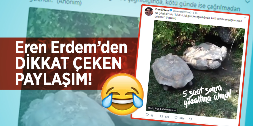 Eren Erdem'in paylaşımı dikkat çekti