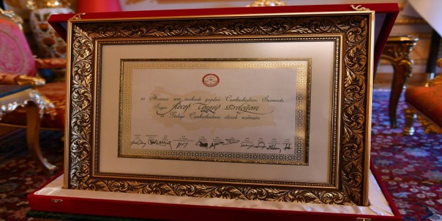 Cumhurbaşkanı Erdoğan'ın mazbatası Meclis'te