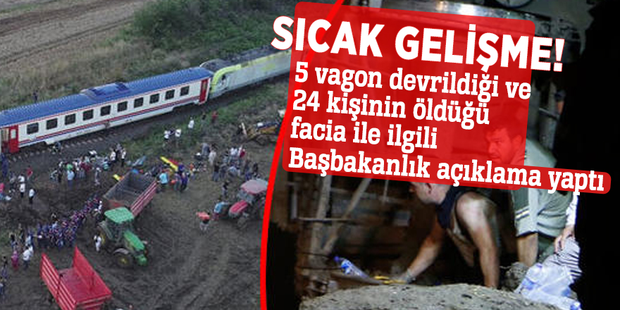 Sıcak gelişme! Başbakanlık kazanın nedenini açıkladı!