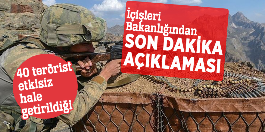 İçişleri Bakanlığından son dakika açıklaması