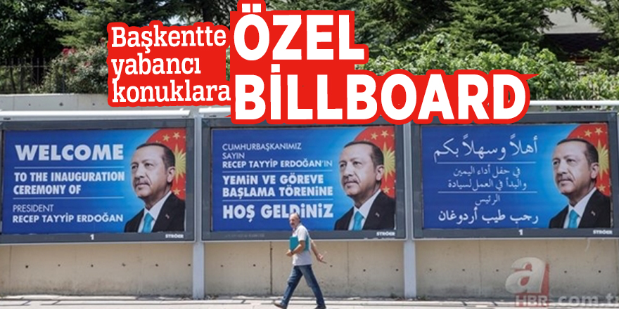 Başkentte yabancı konuklara özel billboard