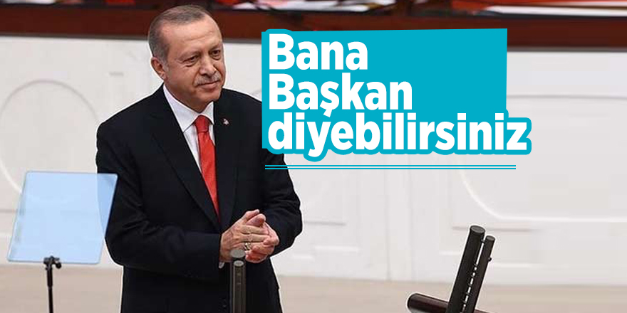 Cumhurbaşkanı Erdoğan: Bana Başkan diyebilirsiniz