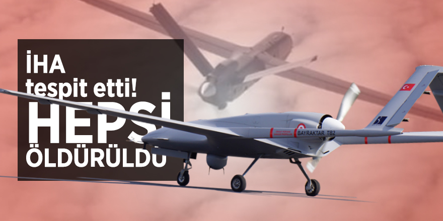 İHA tespit etti! HEPSİ ÖLDÜRÜLDÜ