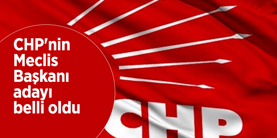 CHP'nin Meclis Başkanı adayı belli oldu