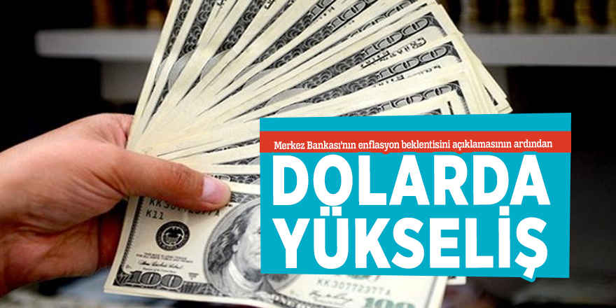 Merkez Bankası'nın enflasyon beklentisini açıklamasının ardından dolarda yükseliş