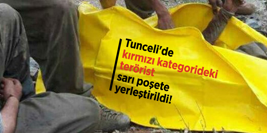 Tunceli'de kırmızı kategorideki terörist sarı poşete yerleştirildi!