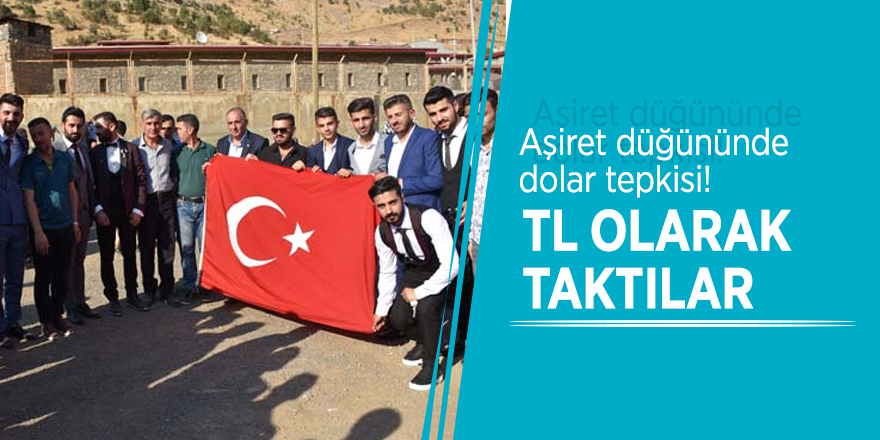 Aşiret düğününde dolar tepkisi! TL olarak taktılar
