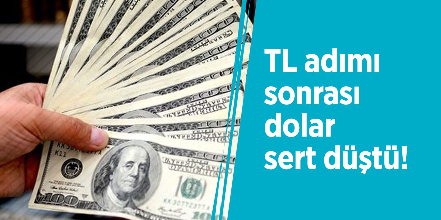 TL adımı sonrası dolar sert düştü!