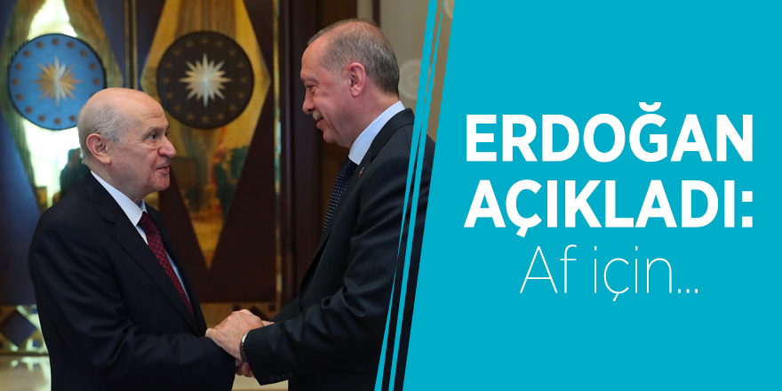 Erdoğan açıkladı: Af için...