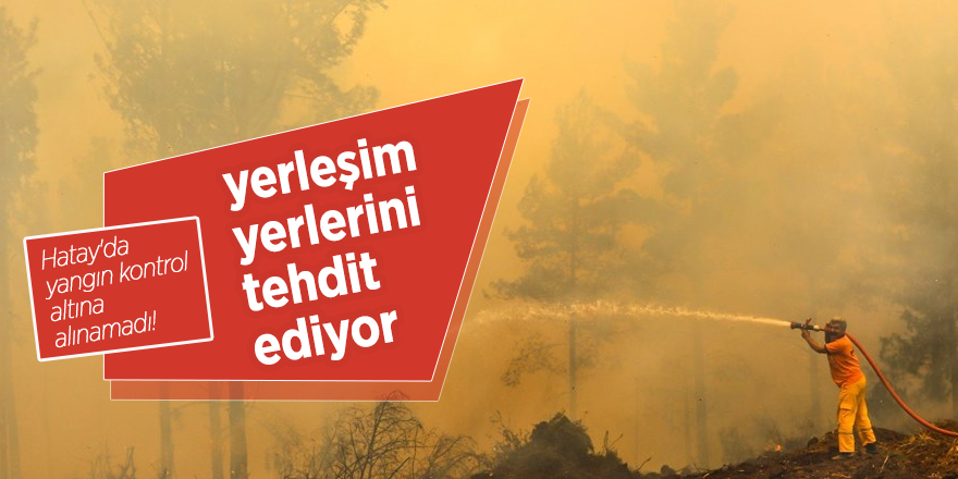 Hatay'da yangın kontrol altına alınamadı! Yerleşim yerlerini tehdit ediyor...