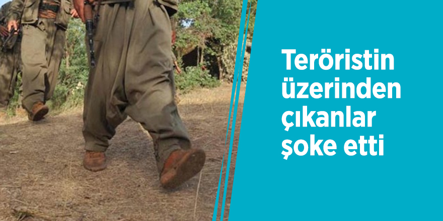 Teröristin üzerinden çıkanlar şoke etti