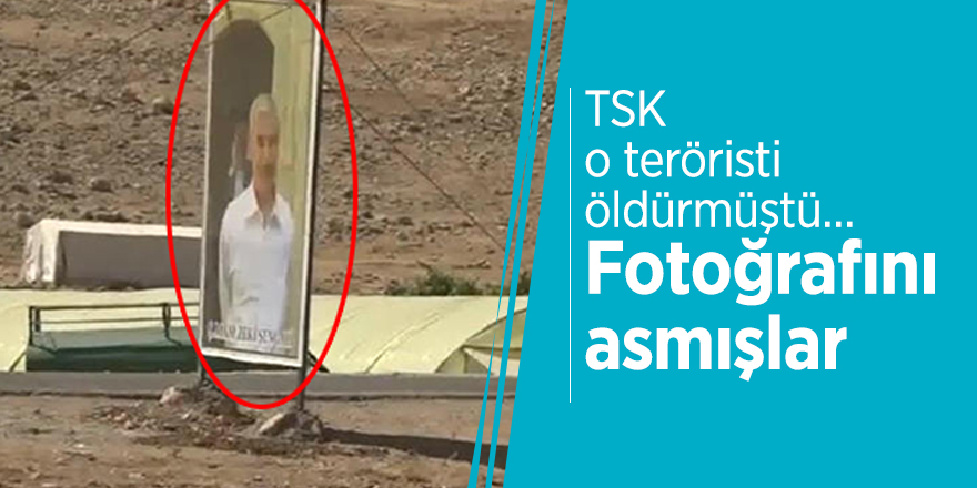 TSK o teröristi öldürmüştü… Fotoğrafını asmışlar