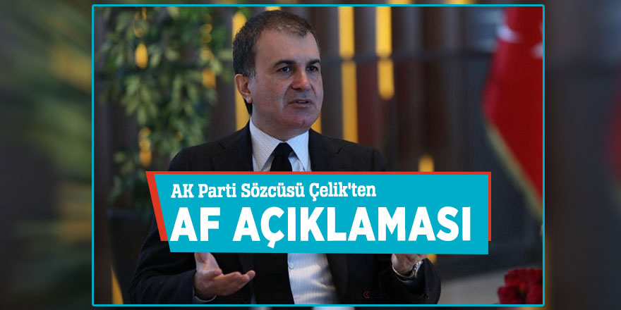 AK Parti Sözcüsü Çelik'ten af açıklaması