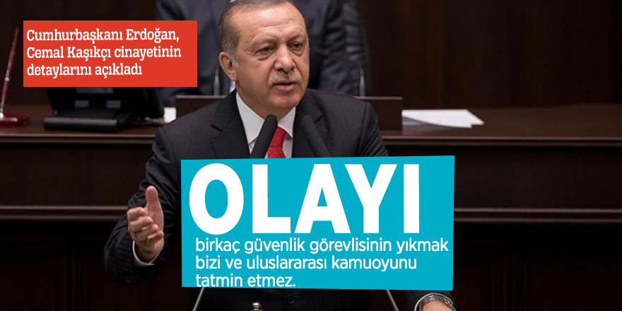 Cumhurbaşkanı Erdoğan, Cemal Kaşıkçı cinayetinin detaylarını açıkladı