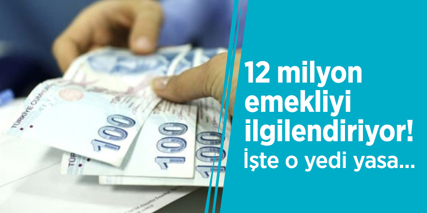12 milyon emekliyi ilgilendiriyor! İşte o yedi yasa