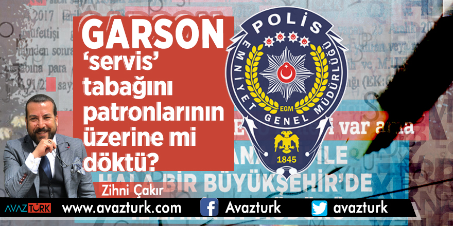 GARSON ‘servis’ tabağını patronlarının üzerine mi döktü?