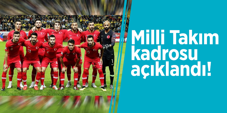 Milli Takım kadrosu açıklandı!