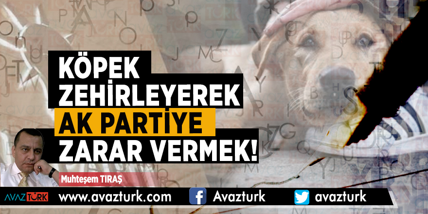 KÖPEK ZEHİRLEYEREK AK PARTİYE ZARAR VERMEK!