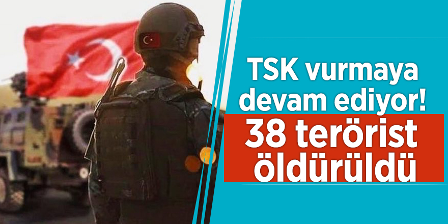 TSK vurmaya devam ediyor! 38 terörist öldürüldü