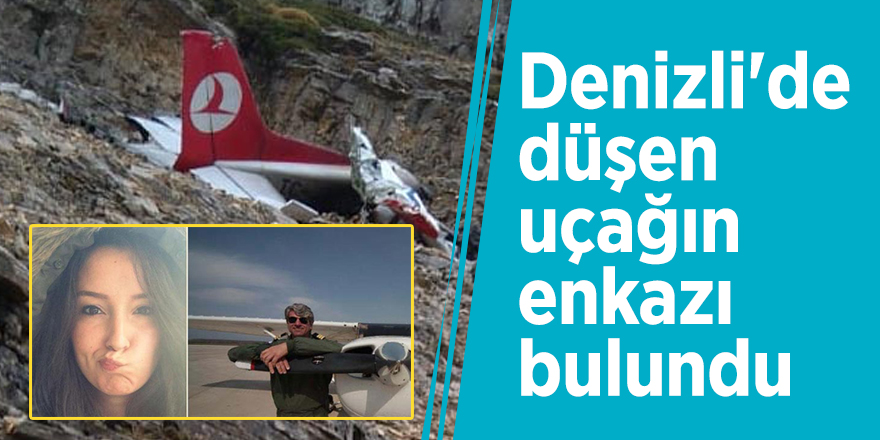 Denizli'de düşen uçağın enkazı bulundu