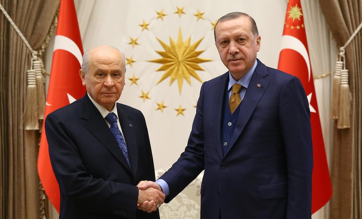Erdoğan-Bahçeli arasındaki görüşme başladı