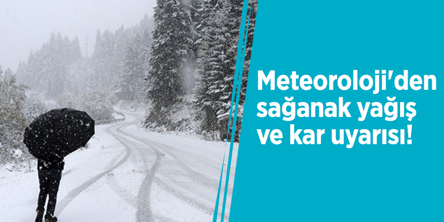 Meteoroloji'den sağanak yağış ve kar uyarısı!