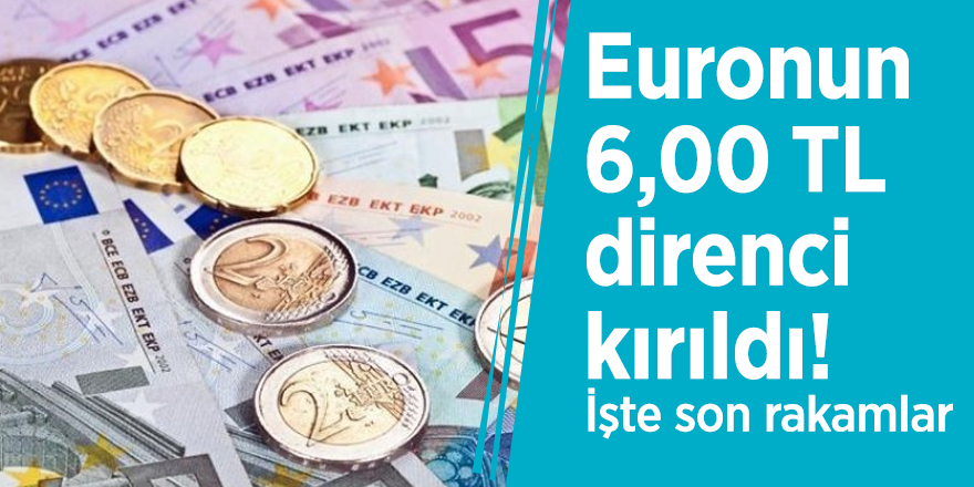 Euronun 6,00 TL direnci kırıldı! İşte son rakamlar